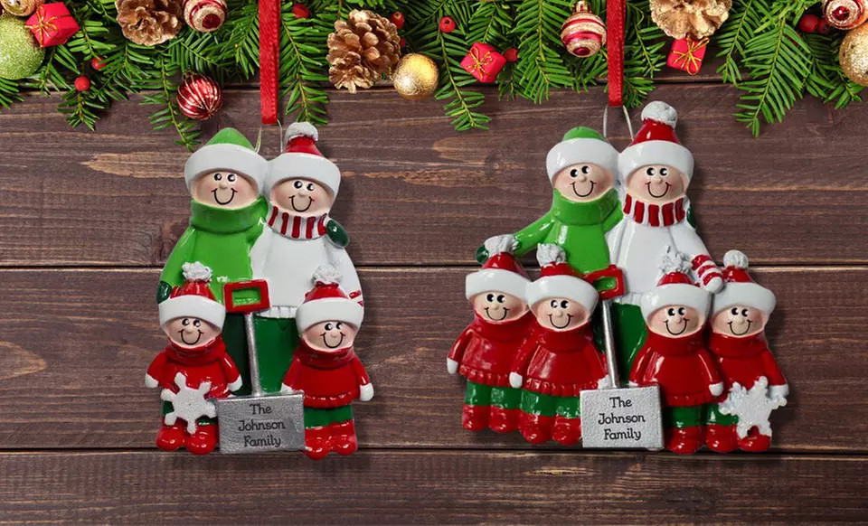 One or Two Custom Shovel Family Holiday Ornaments from GiftsForYouNow.com (Up to 50% Off) | Groupon North America