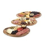 Toscana - A Picnic Time Brand Set of 3 Pebble Shaped Boards Serving Trays & Platters, One Size, Acac | Amazon (US)