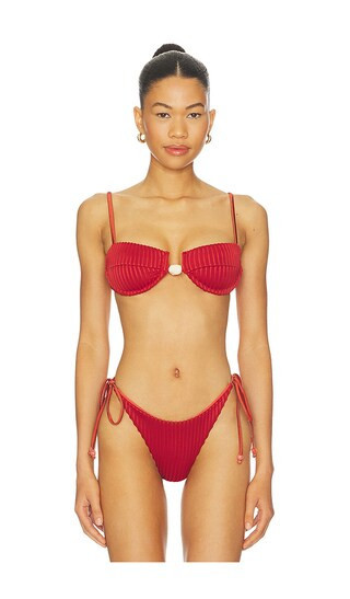 Baobab Roma Bikini Top in Red. - size M | Revolve Clothing (Global)