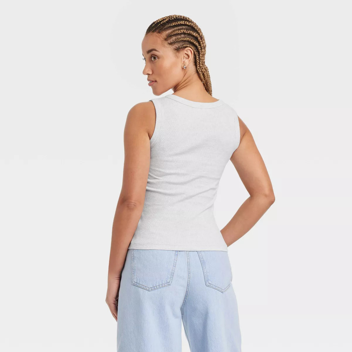 Women's Henley Tank Top - Universal Thread™ Heather Gray S | Target