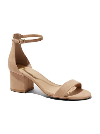 Block-Heel Faux-Suede Sandal | New York & Company