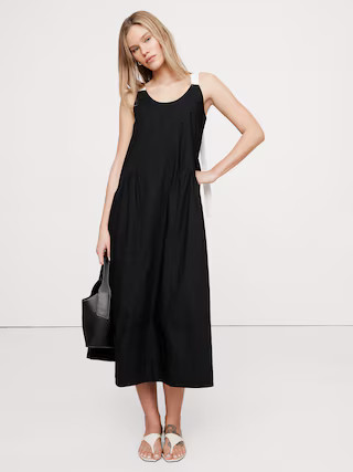 Cotton Poplin Swing Maxi Dress | Banana Republic (US)