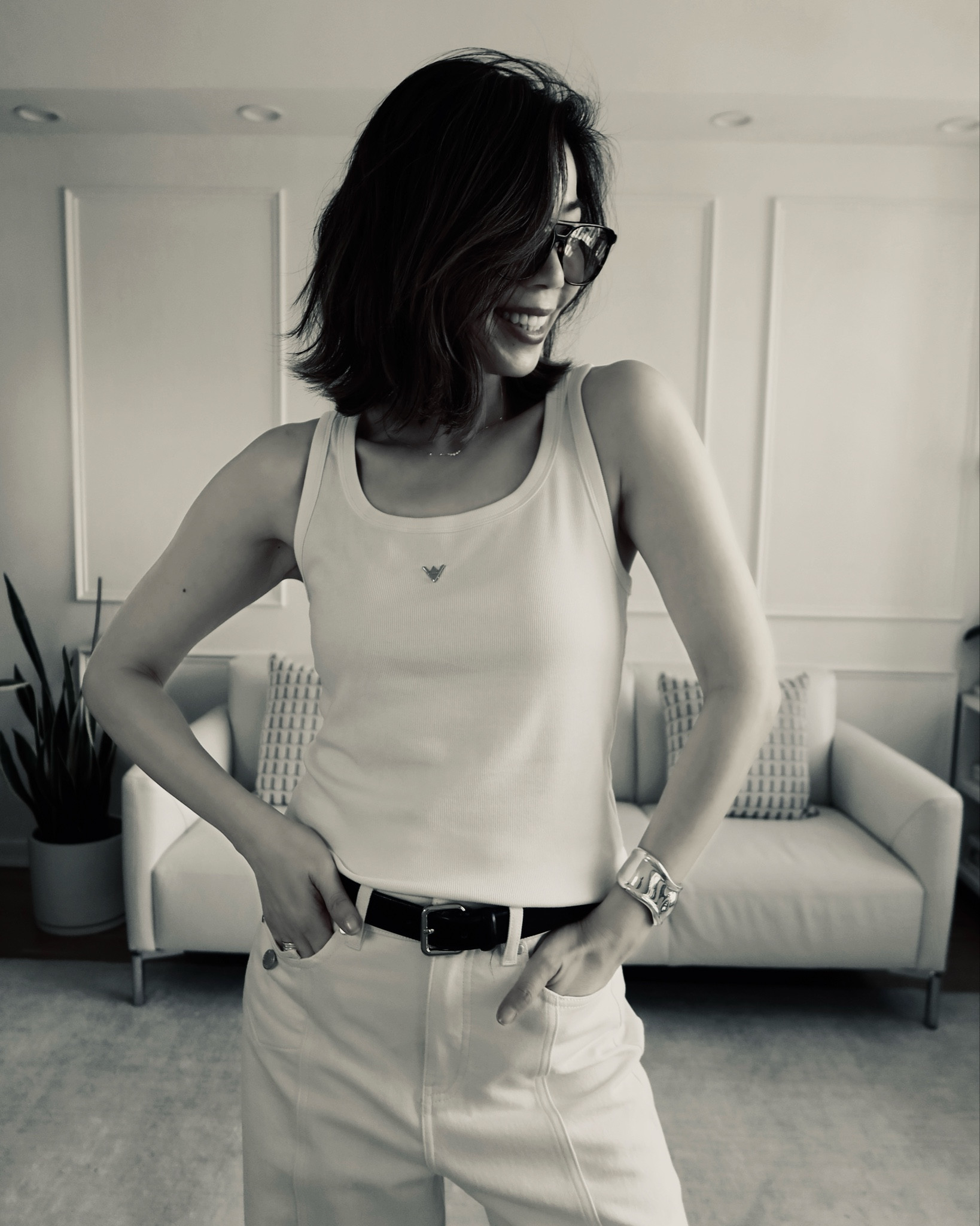 All white  

#LTKSeasonal #LTKootd #LTKOver40