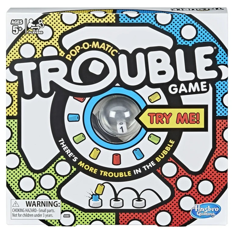 Hasbro Trouble Board Game, Board Game for 2 to 4 Players, for Kids Ages 5 and Up | Walmart (US)