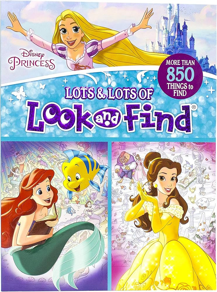 Disney Princess Cinderella, Ariel, Belle, and More! - Lots and Lots of Look And Find Activity Boo... | Amazon (US)