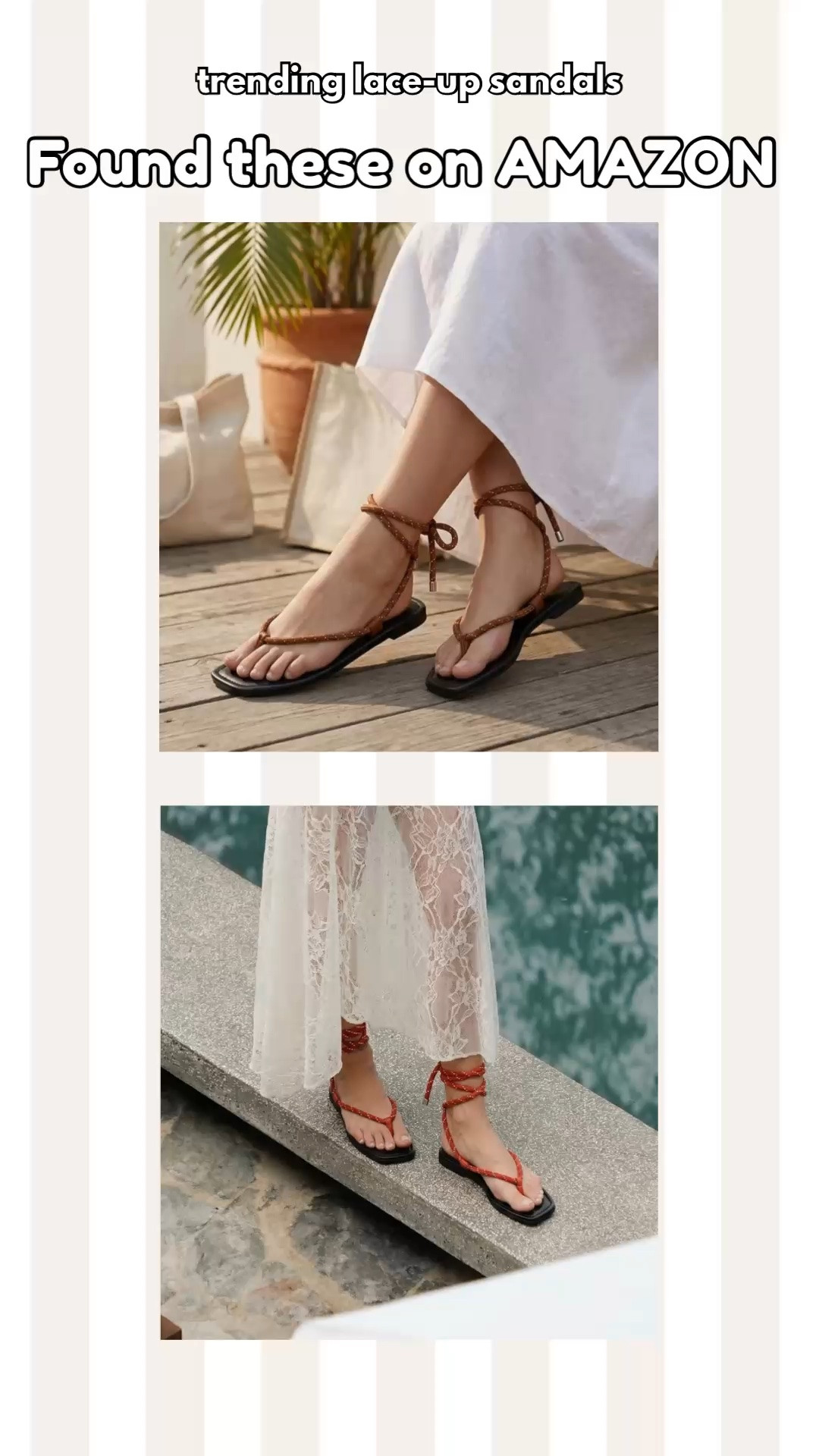 Such a fun sandal style for summer! 
Found these on Amazon — available in several color ways! They look just like the designer pair.

#LTKmomlife #LTKOver40 #LTKSeasonal