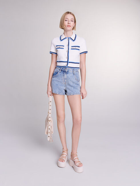 Terry knit cardigan | Maje US | Maje US