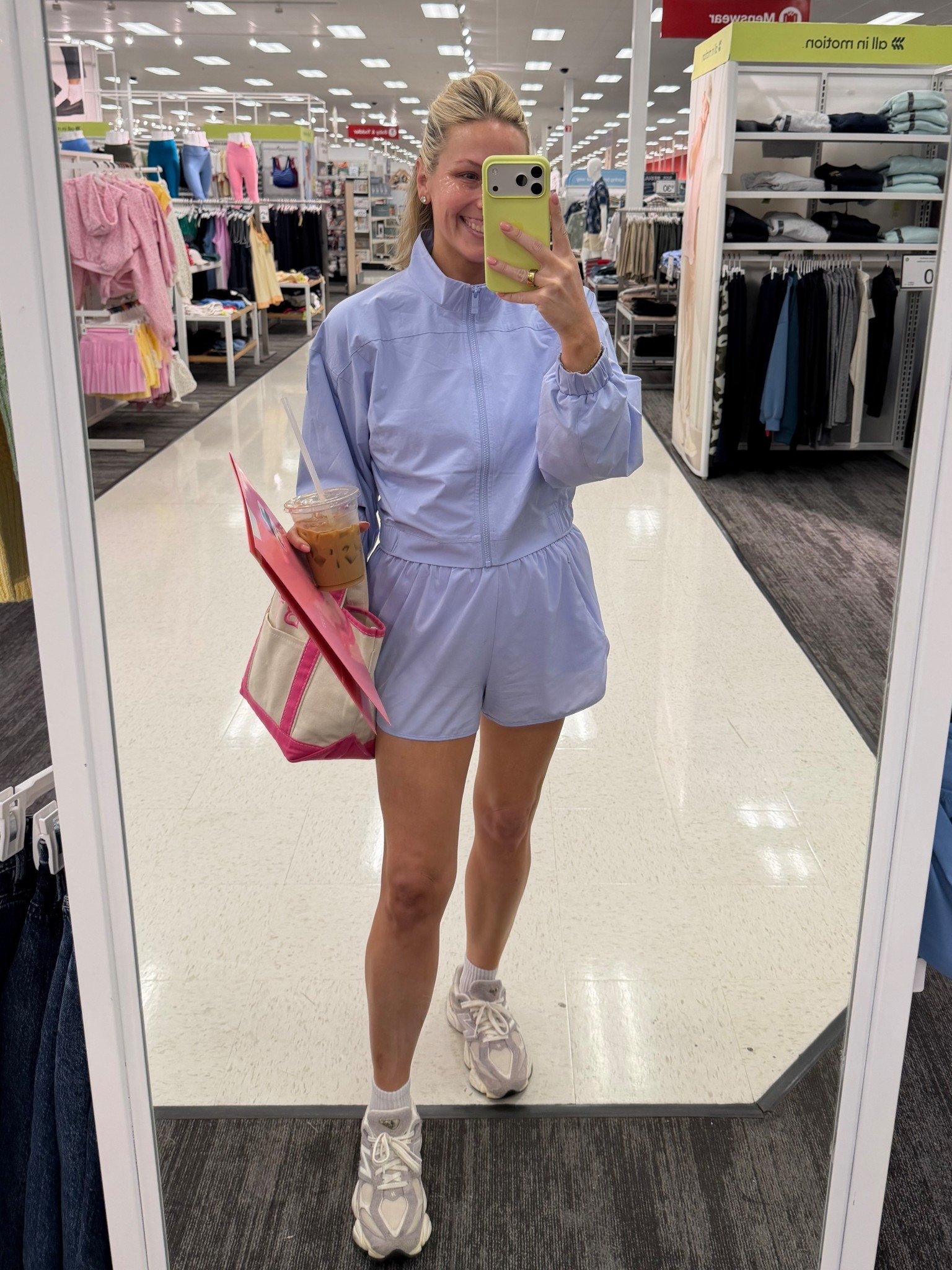 New Alo set!! Got stopped in target about this set so wanted to share! I did a small in the shorts and a medium in the jacket! Love the fit of both! Sneakers are my fav right now!!! 

#LTKgrwm #LTKootd #LTKmorningroutine