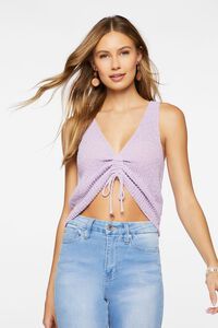 Ruched Drawstring Sweater-Knit Top | Forever 21 (US)