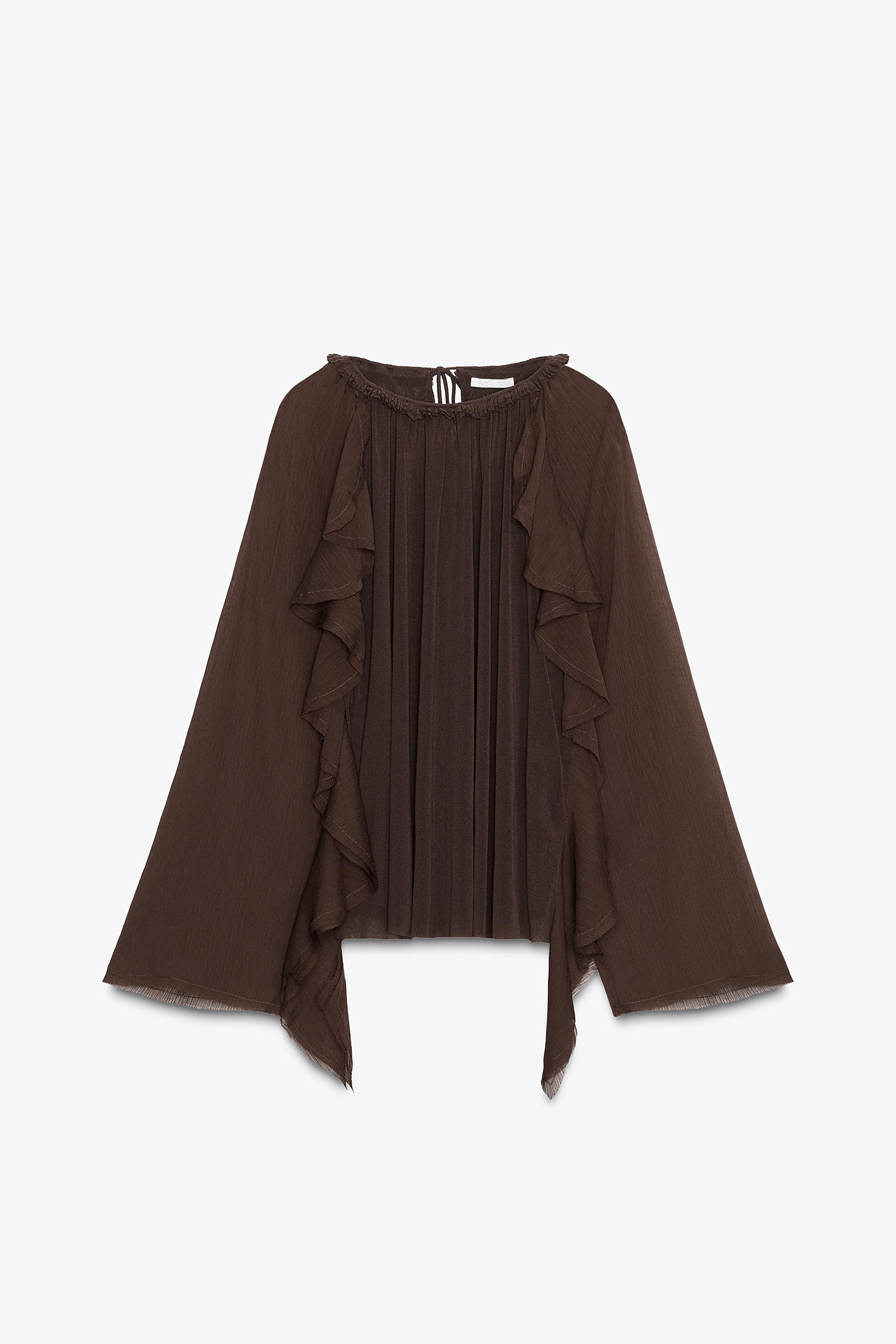 FLOWY RUFFLED BLOUSE | Zara US