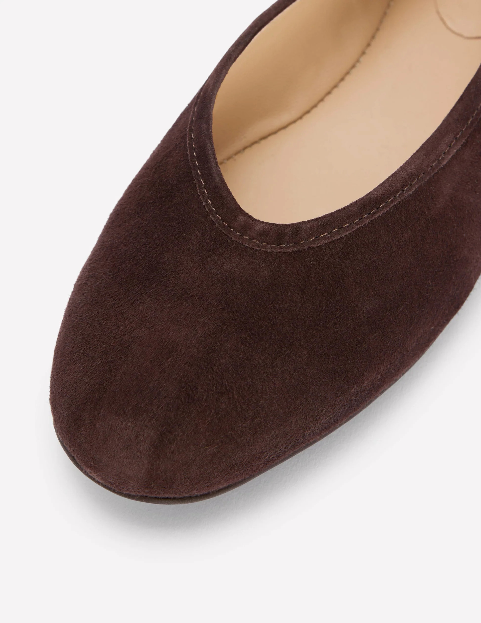 High Cut Ballet Flats-Bitter Chocolate | Boden UK