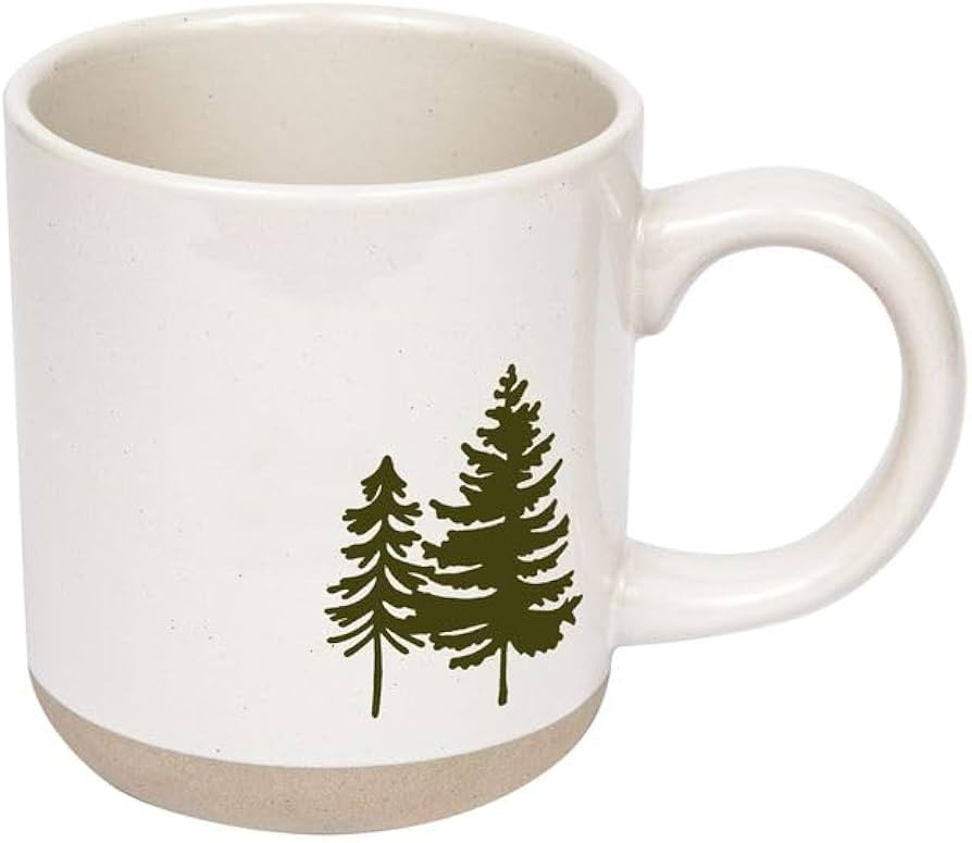 Sweet Water Decor Green Trees Coffee Mug, 14oz Stoneware Holiday Mug, Microwave & Dishwasher Safe... | Amazon (US)