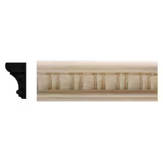 Ornamental Mouldings 7/8 in. x 1-1/2 in. x 96 in. White Hardwood Embossed Scallop Moulding 95-8WH... | The Home Depot