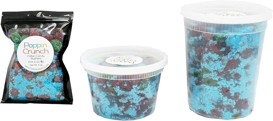 Poppin Crunch Cotton Candy Gushers Candy Snacks, 1-2 LBS, Choice of Sweet or Sour Bonbon Gummy Ca... | Amazon (US)