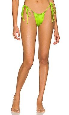 Frankies Bikinis Tia Satin Bikini Bottom in Slime from Revolve.com | Revolve Clothing (Global)