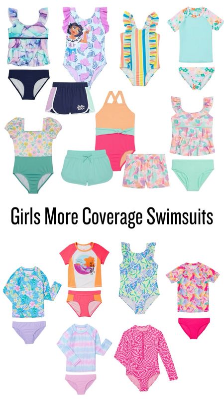 Girls More Coverage Swimsuits - so many good options and mix and match too!

#LTKkids #LTKSeasonal #LTKswim