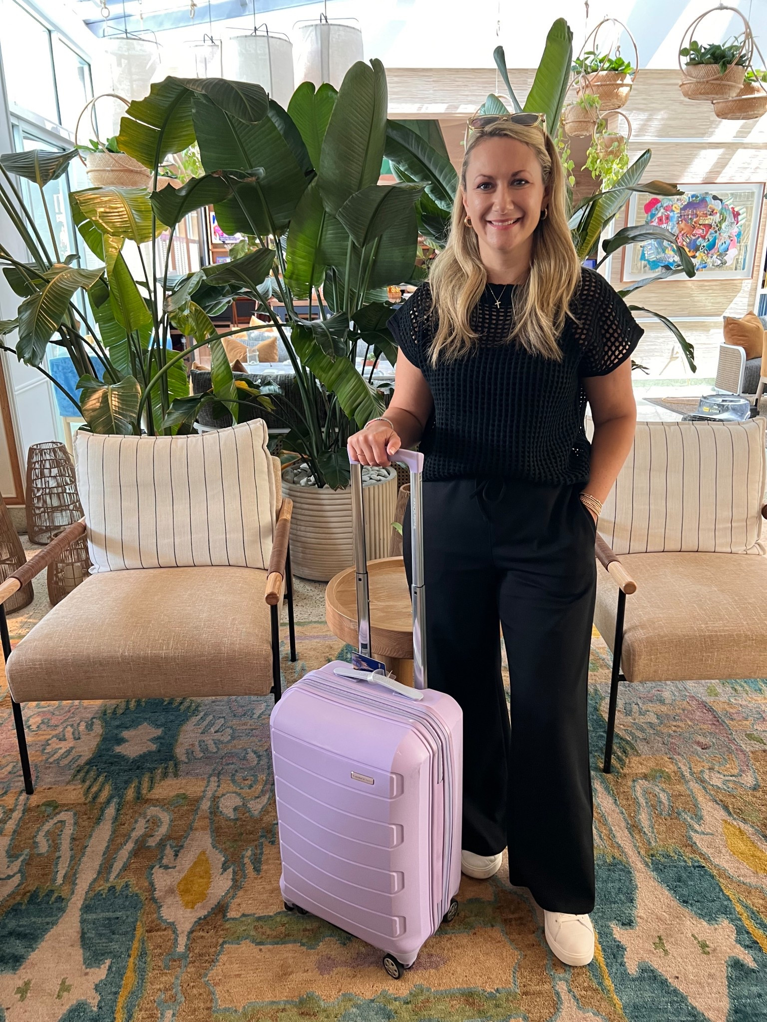 Comfy travel outfit, always! 🖤 wore this lightweight set on the airplane to and from Miami. 

#LTKActive #LTKTravel #LTKOver40