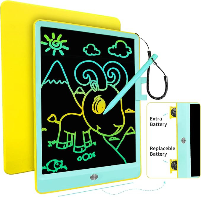 PYTTUR LCD Writing Tablet for Kids 10 Inch Colorful Toddler Doodle Board Drawing Tablet Reusable ... | Amazon (US)
