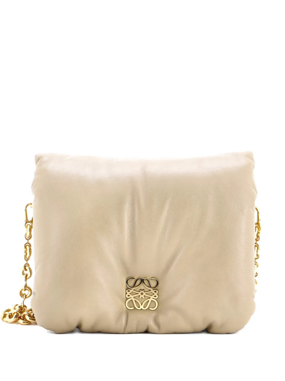 Loewe Pre-Owned Goya Puffer Bag Leather Medium shoulder bag - Green | Farfetch Global