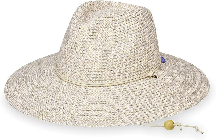 Wallaroo Women's Sanibel Fedora Hat \u2013 Petite | UPF 50+ UV Sun Hat, Wide Brim w/Chin Strap, P... | Amazon (US)