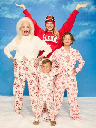 Printed Gender-Neutral Button-Front Pajama Set for Kids | Old Navy (US)