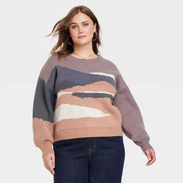 Women's Crewneck Pullover Sweater - Universal Thread™ Landscape | Target