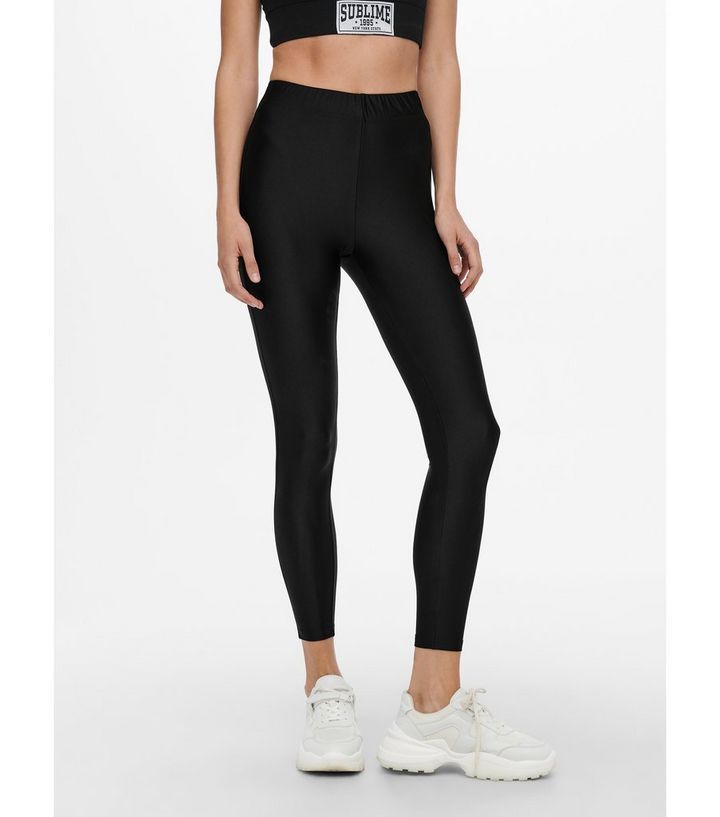 ONLY Black Shiny High Waist Leggings
						
						Add to Saved Items
						Remove from Saved Item... | New Look (UK)