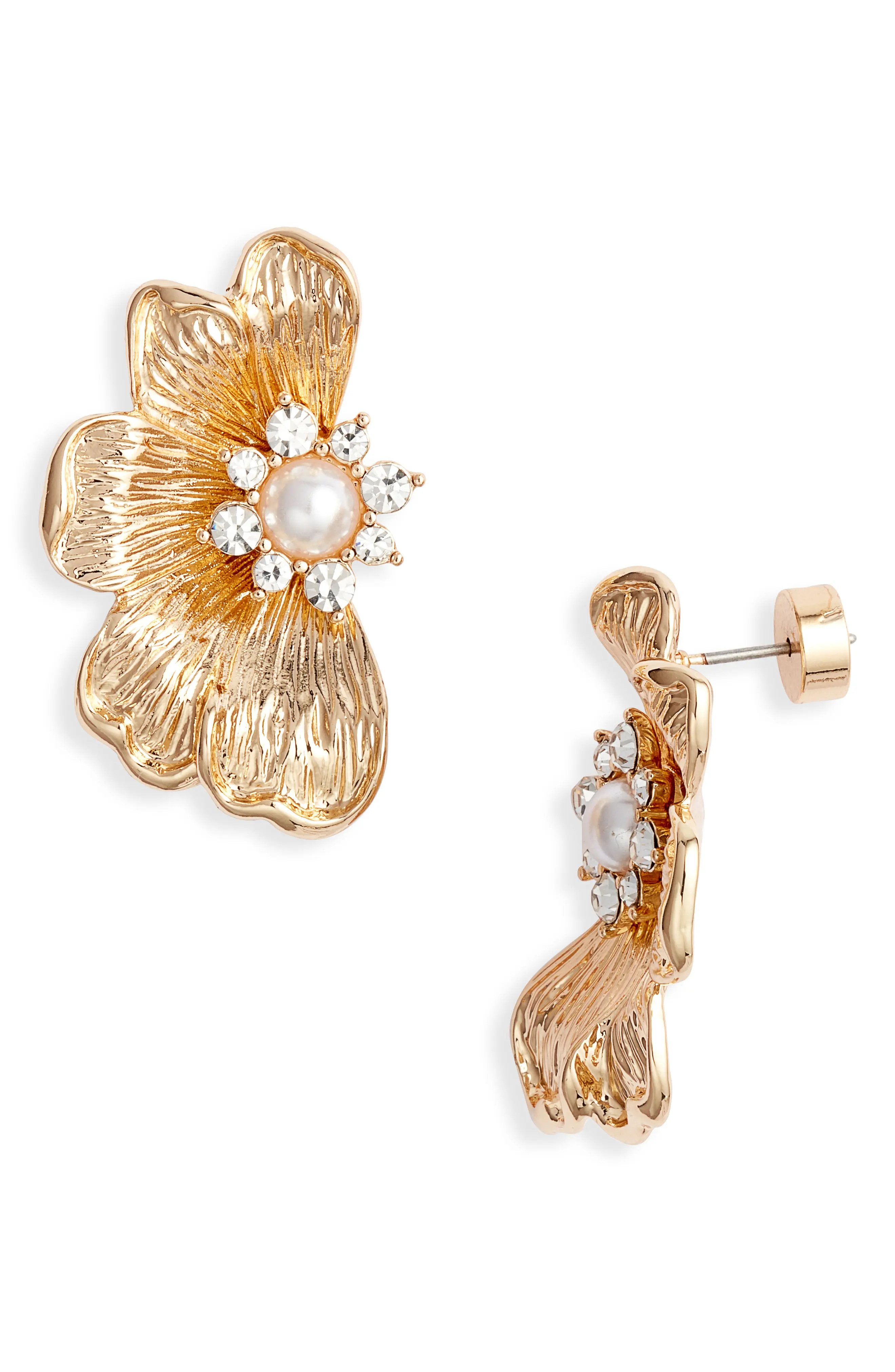 Faux Pearl Flower Stud Earrings (Women) | Nordstrom | Nordstrom