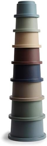 mushie Stacking Cups Toy 8 pcs | Made in Denmark (Forest) | Amazon (US)