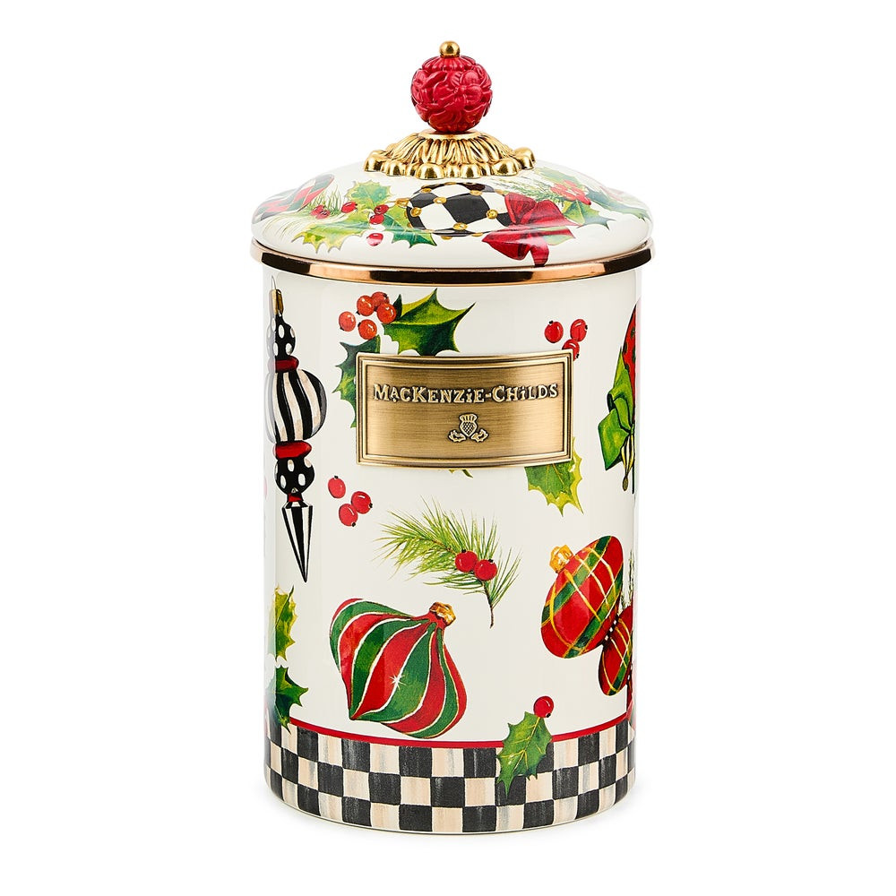 Deck the Halls Large Canister | MacKenzie-Childs