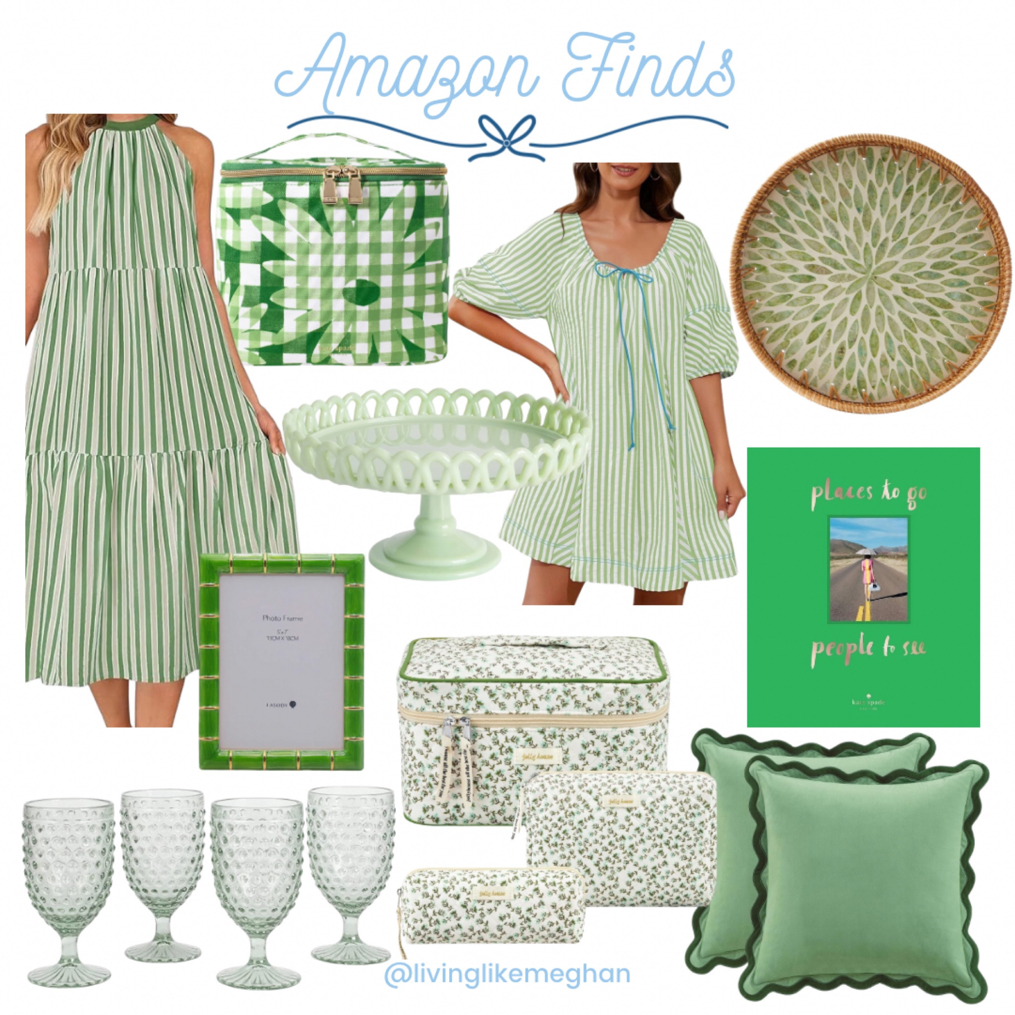 Amazon finds





Green and white, mother of pearl, tray, quilted bag, coffee book table, dress, summer stripes, summer dress, cake stand, lunch box, scalloped edge, throw pillow, bamboo picture frame, preppy, classic style

#LTKItBag #LTKFindsUnder100 #LTKHome