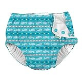 i play. by green sprouts Boys' Reusable Swim Diaper, Aqua Whale Stripe, 6mo | Amazon (US)