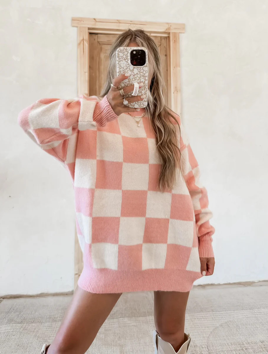 Gracelynn Oversized Checkered Sweater | CK Squared Boutique