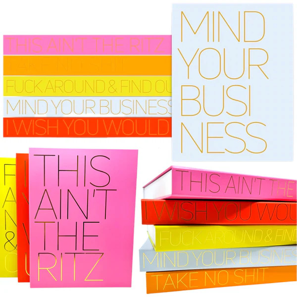 Storage Coffee Table Books with Gold Foil Lettering - Hollow with Magnetic Closure (set of 5) | James Ascher