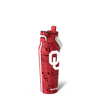 Frost Buddy 24oz Insulated Water Bottle with Straw & Chug Lid, Stainless Steel, Leak-Proof, 24-Hour Cold (Oklahoma Sooners | Legacy) | Target