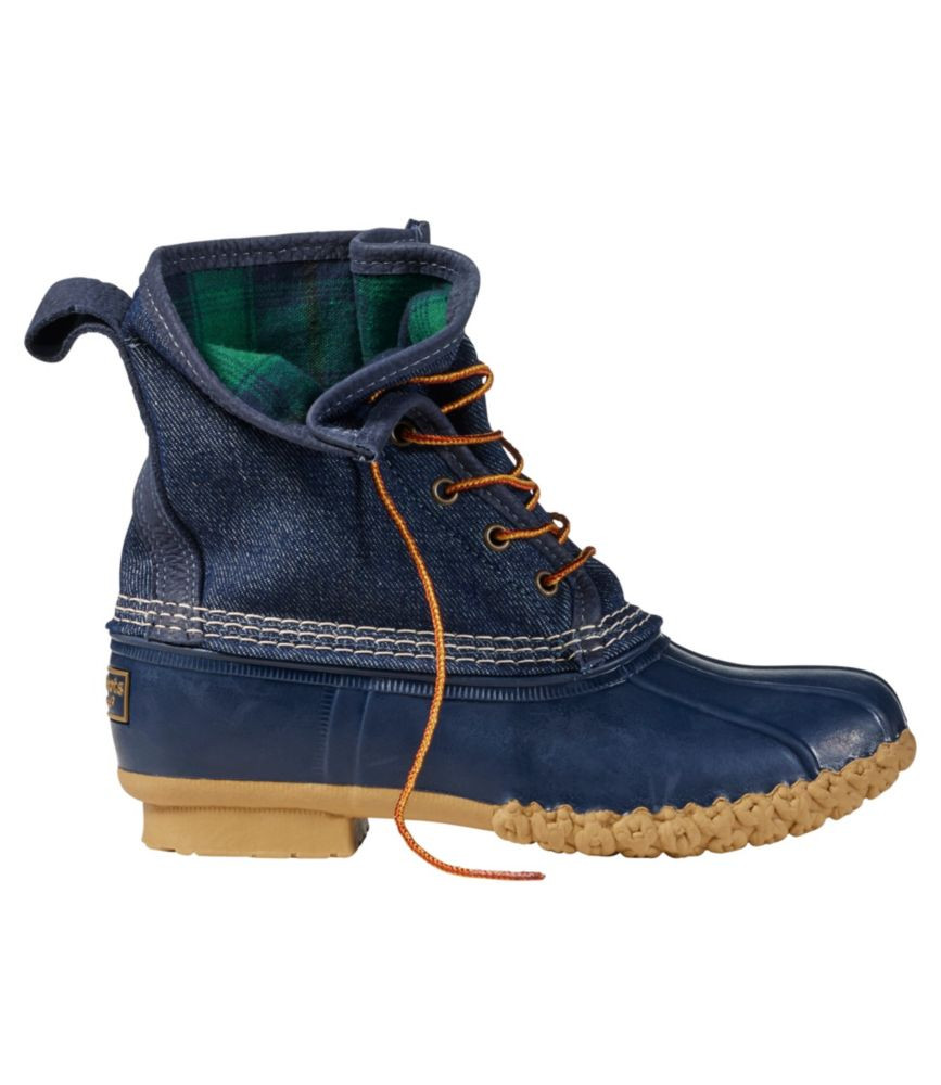 Women's Bean Boots, 8" Denim Insulated Flannel-Lined | L.L. Bean
