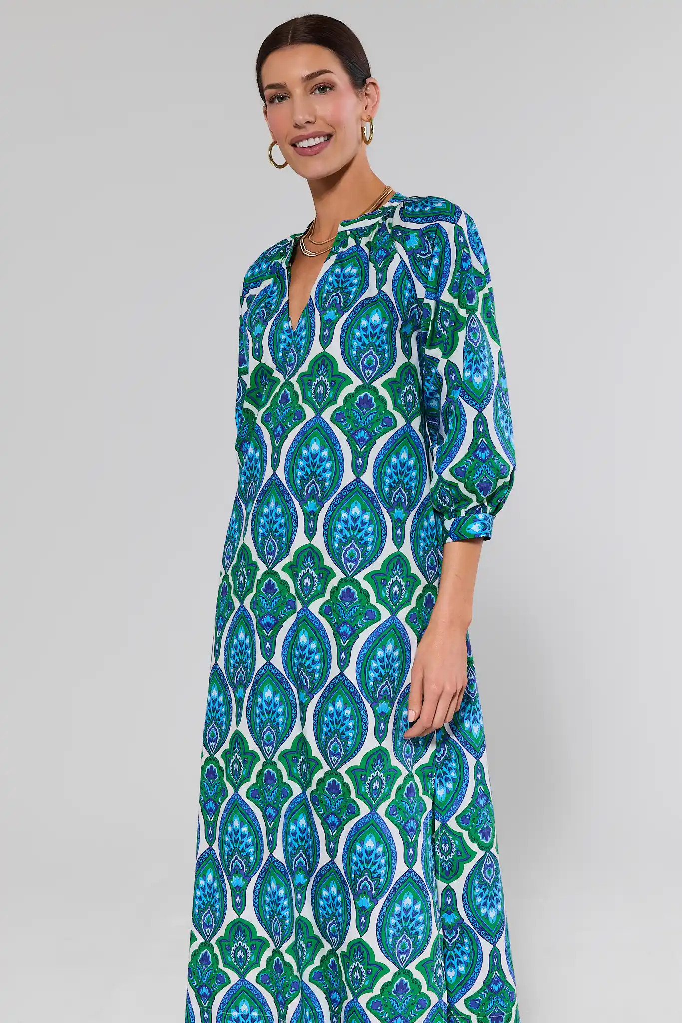 Ellie Artisan Printed Midi Dress | Avara