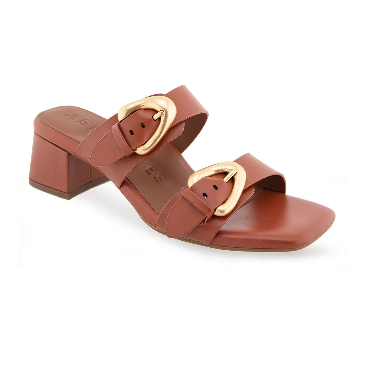 Aerosoles Estella Women's Heeled Leather Slide Sandals | Kohl's