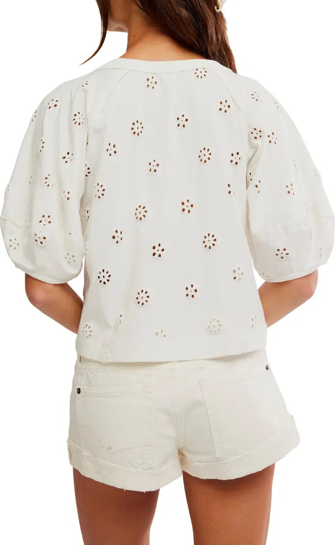 Jessie Eyelet Puff Sleeve Top | Nordstrom