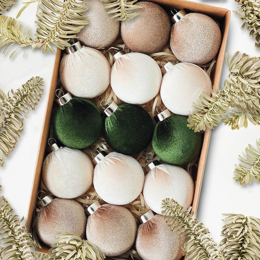 Christmas Decorations,15 Pcs Velvet Christmas Balls,2.36 Inch Multicolor Xmas Velvet Balls,Christ... | Amazon (CA)