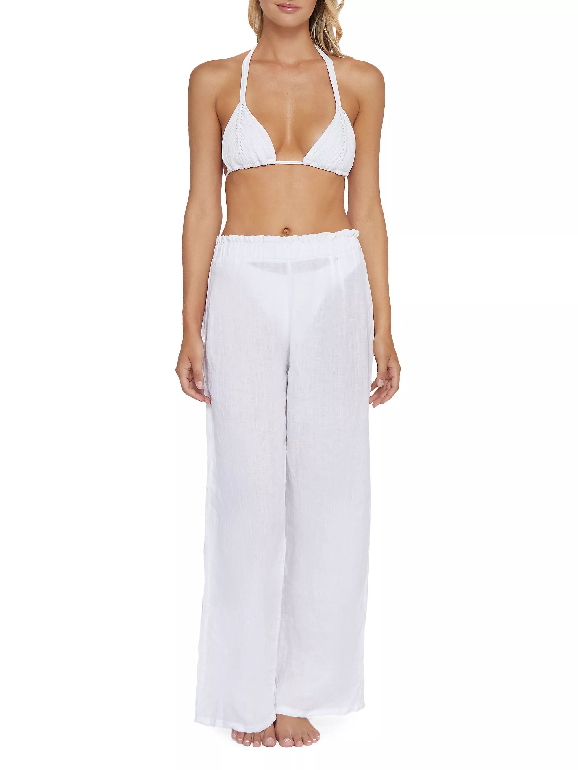 Water Lily Sheer Linen Pants | Saks Fifth Avenue