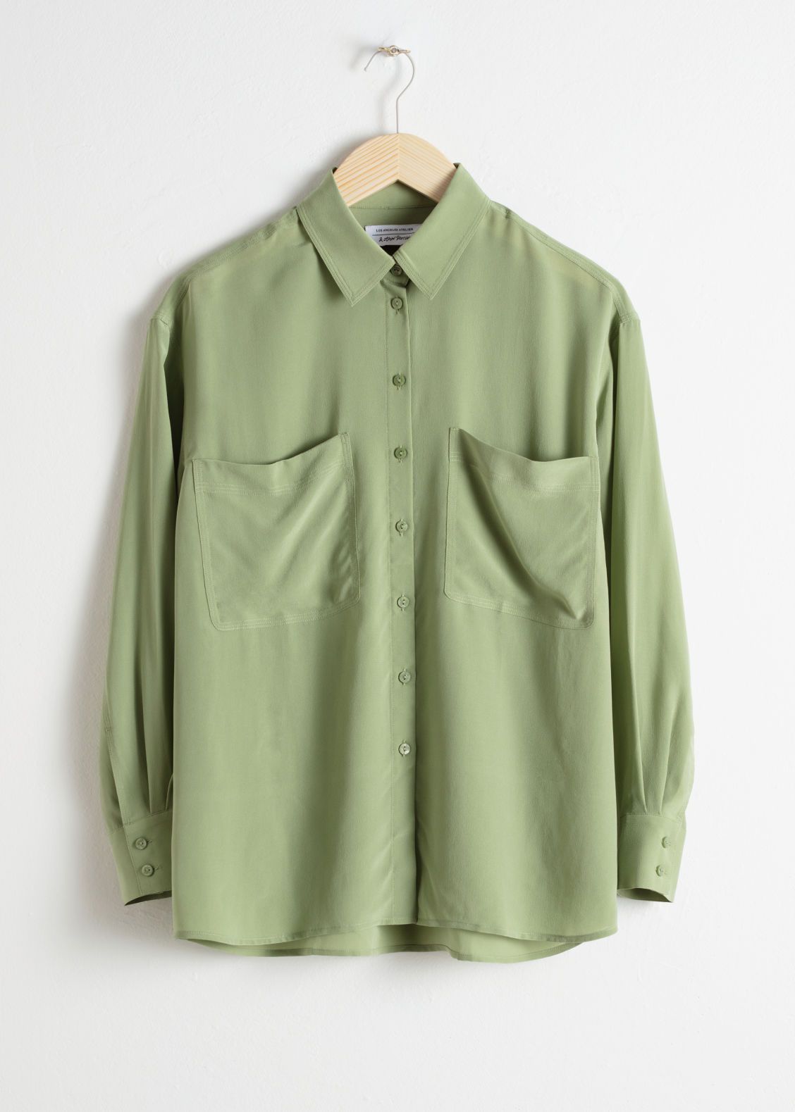 Oversized Silk Shirt - Green | & Other Stories (EU + UK)