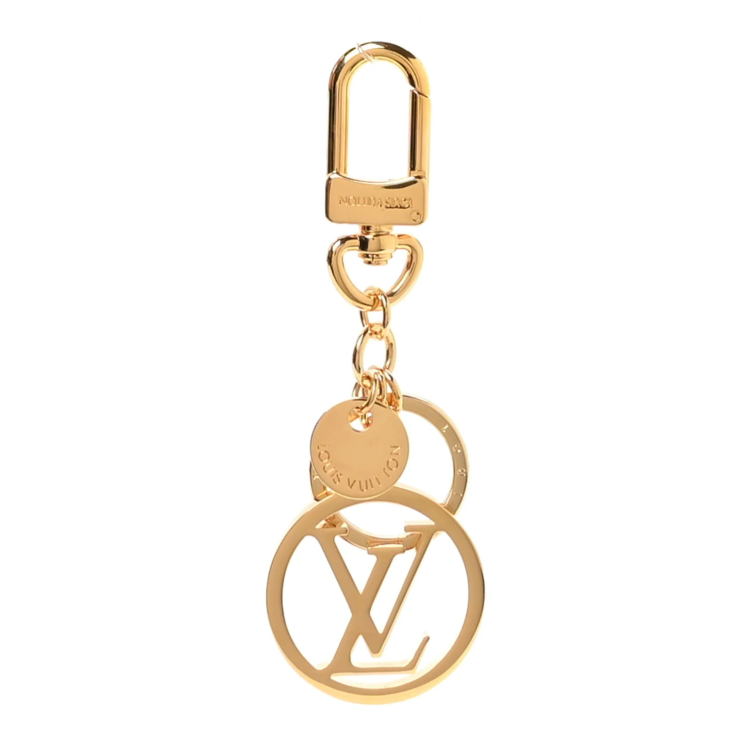 LV Circle Bag Charm Key Holder Gold | FASHIONPHILE (US)