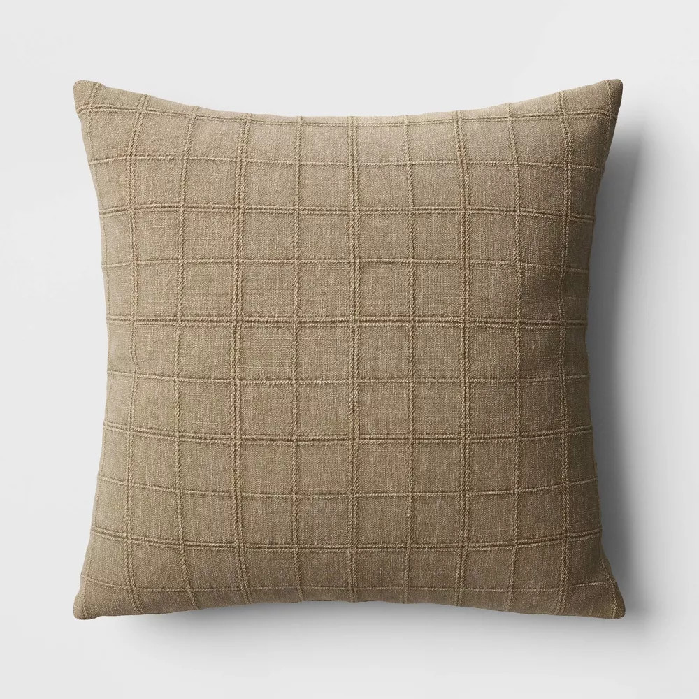 Oversized Woven Washed Windowpane Square Throw Pillow | eBay | eBay US