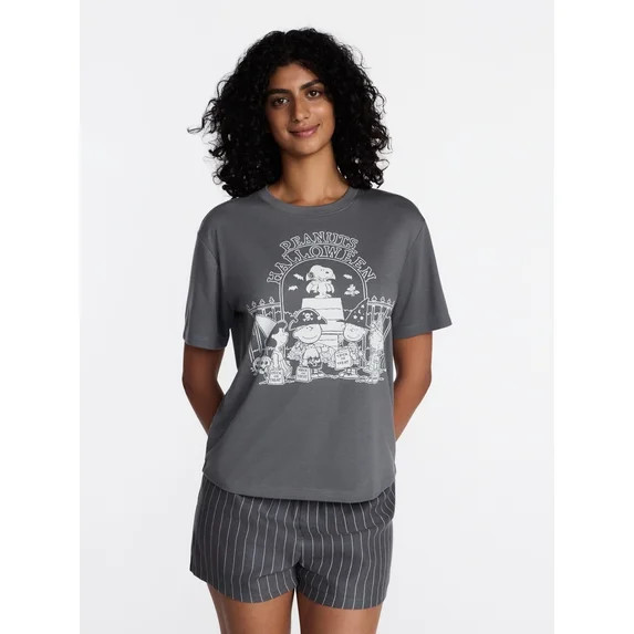 Peanuts Halloween Night Women's and Women's Plus Shorty Set, 2-Piece Sizes XS-3X | Walmart (US)