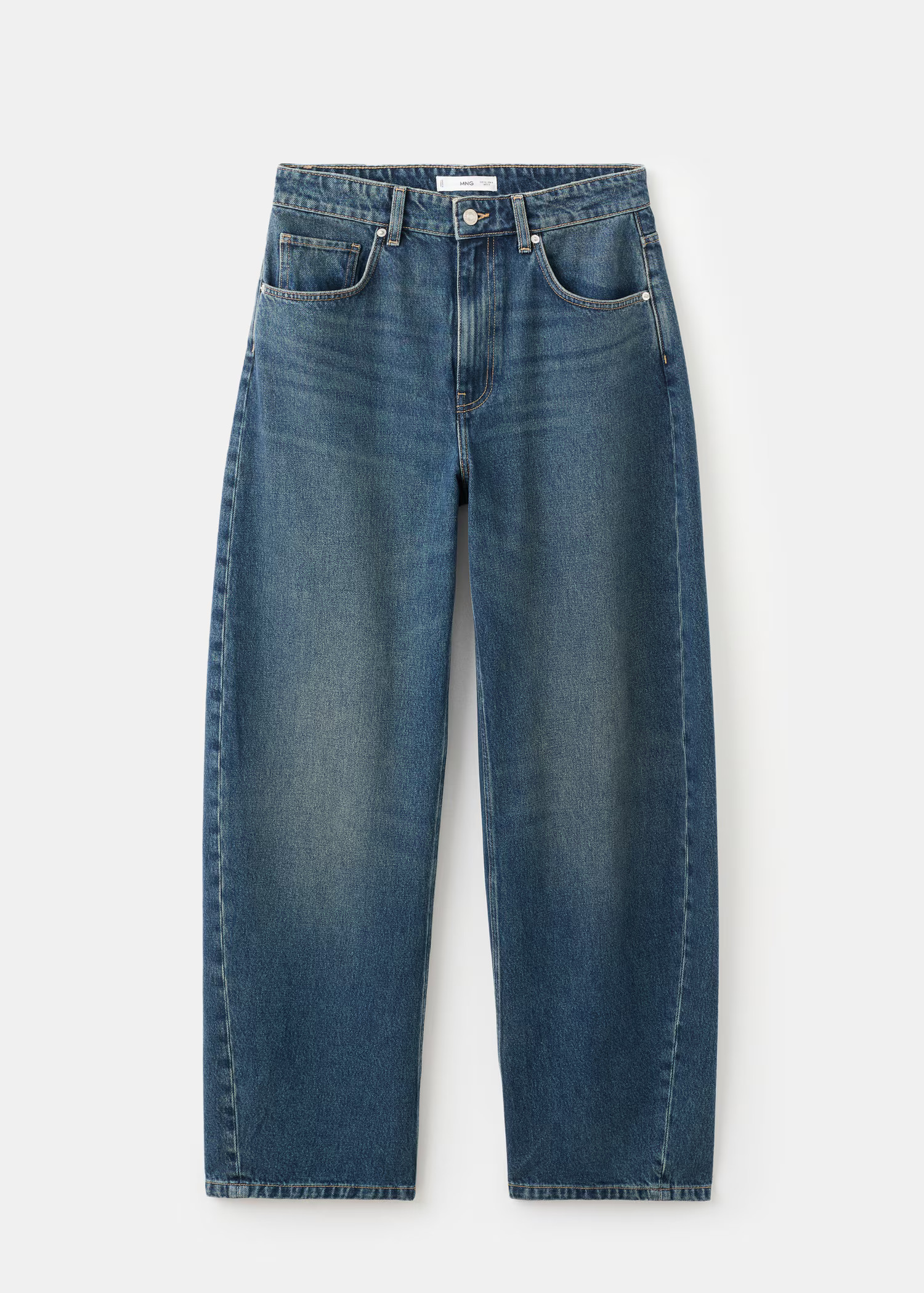 Mid-rise barrel jeans | Mango (US/MX/AU)