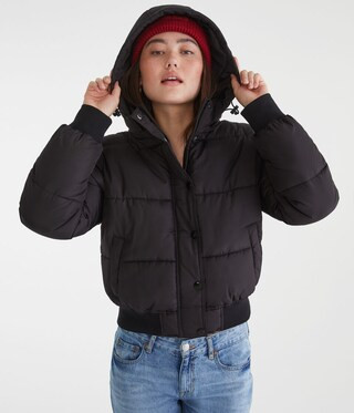 Midweight Hooded Puffer Jacket | Aeropostale