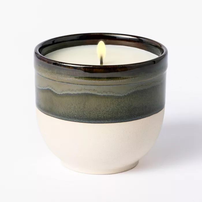 Citornella Ceramic Clay 1 Wick Candle Glossy Gray -  Threshold™ Designed with Studio McGee | Target