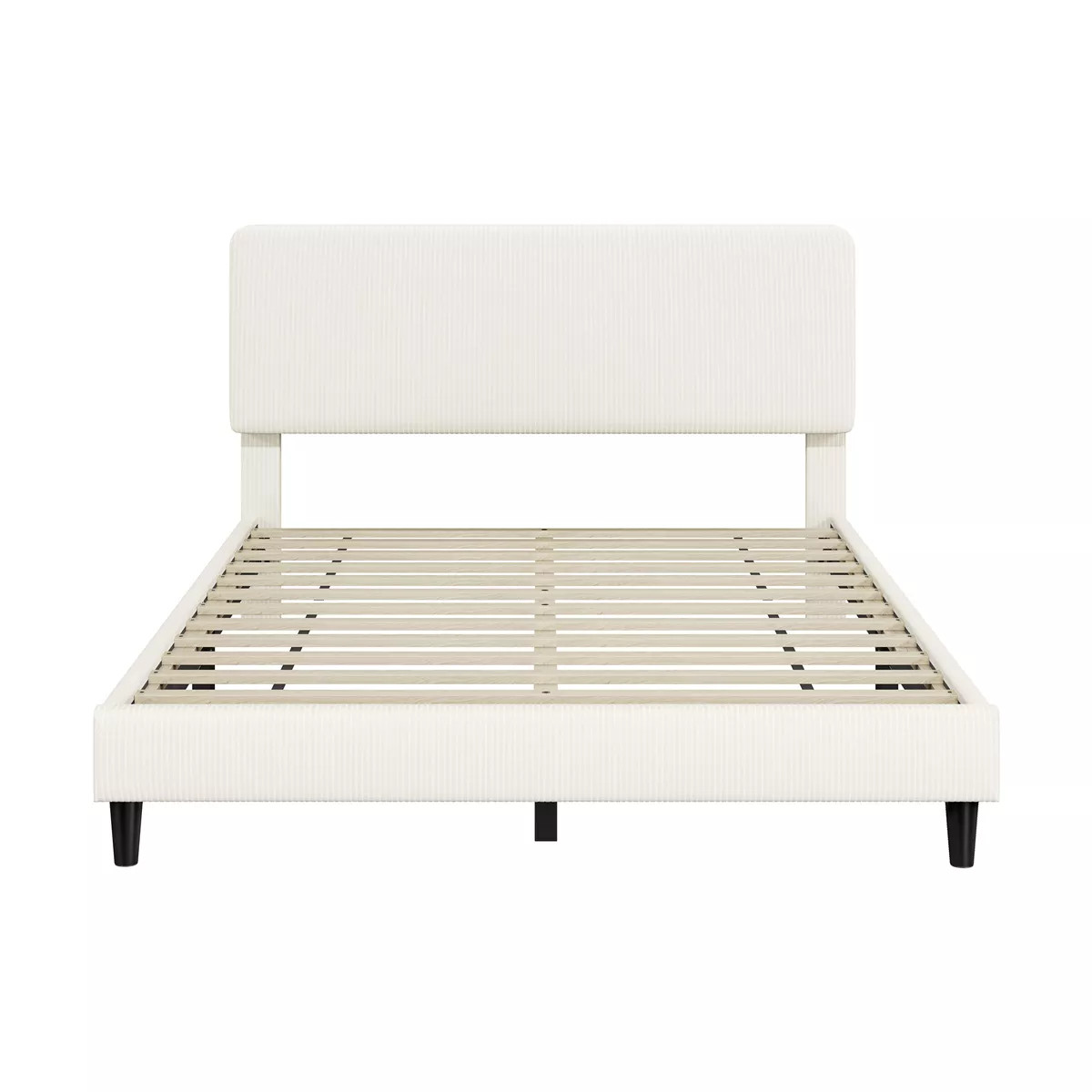 Yaheetech Upholstered Bed Frame with Adjustable Headboard and Mattress Foundation with Wooden Sla... | Target