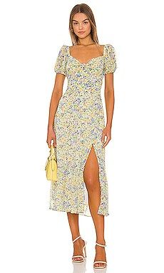 ASTR the Label Irma Dress in Yellow Green Floral from Revolve.com | Revolve Clothing (Global)